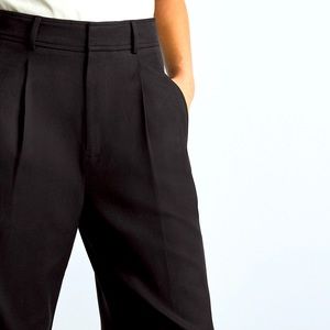 EVERLANE Way High Drape Pants Black Wide Leg